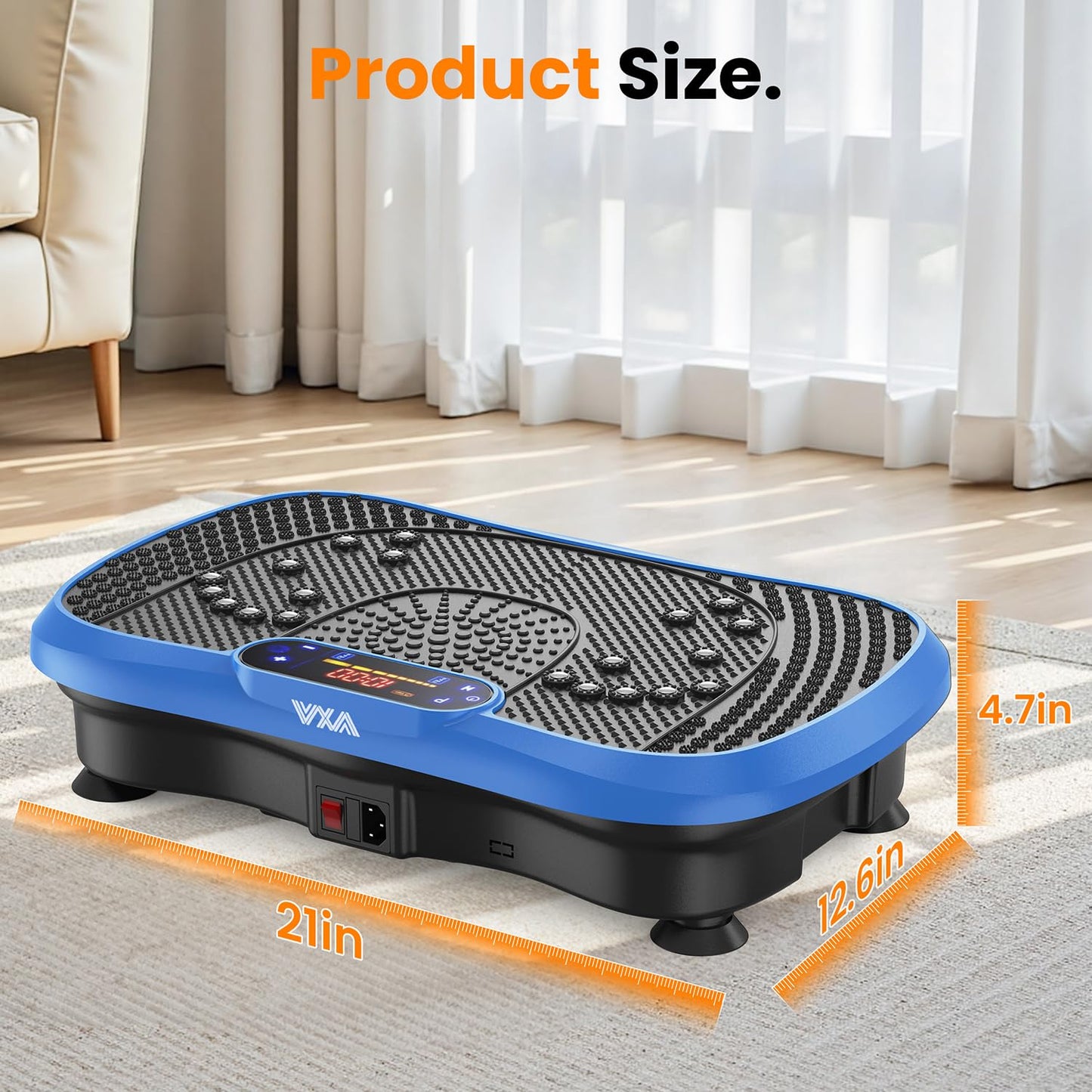 AXV Vibration Plate Fitness Platform Exercise Machine Vibrating Lymphatic Drainage Shaking Full Body Shaker Workout Vibrate Stand Shake Board Sport Gym for Weight Loss Fat Burner for Women Men