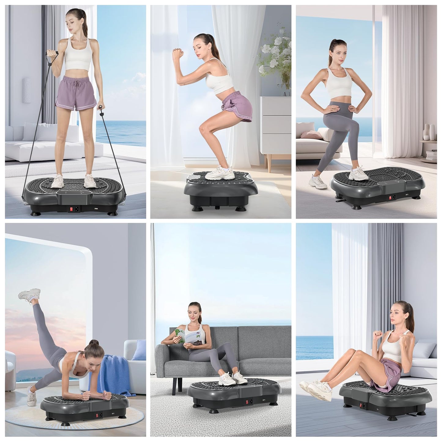 Vibration Plate Exercise Machine for Weight Loss – 100-Speed Platform with Bluetooth Speaker, Remote & Bands, 450 lbs Capacity – Quiet Full Body Workout for Lymphatic Drainage at Home (Glossy Black)