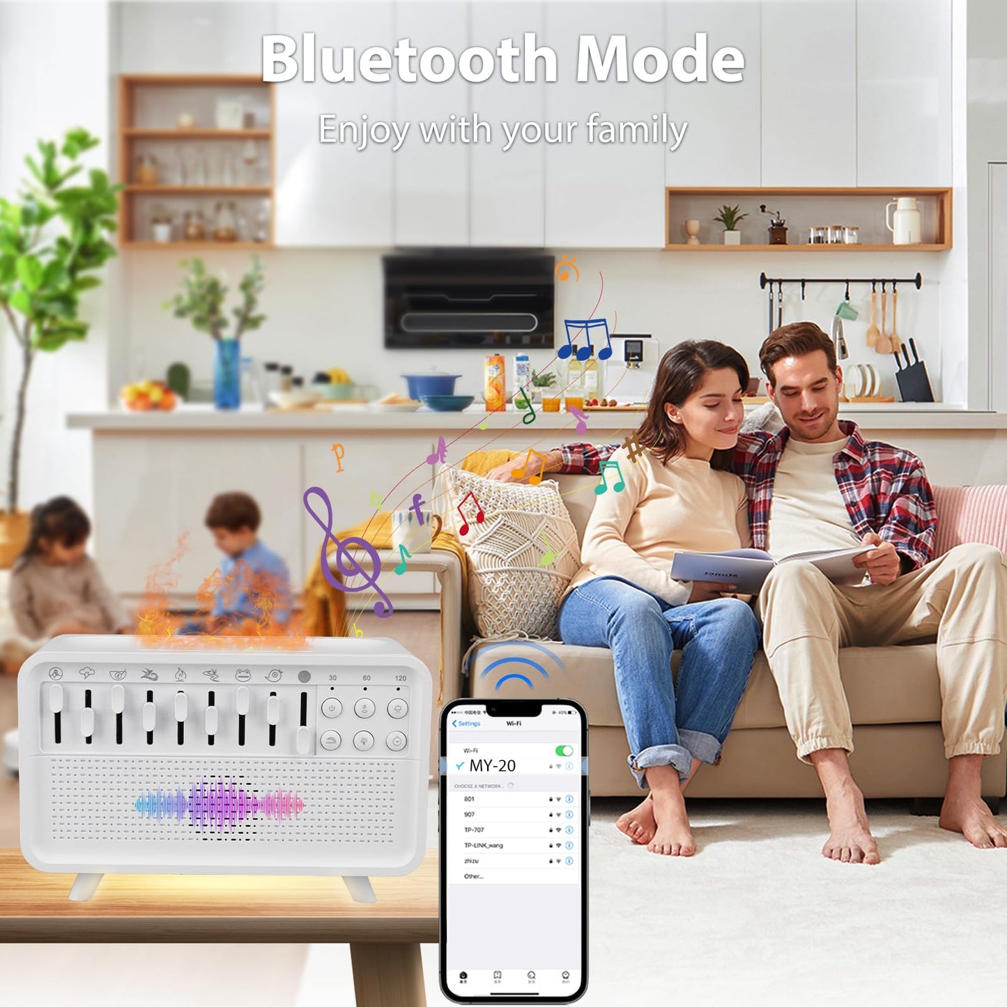 White Noise Machine with Humidifier,Essential Oil Diffuser & Night Light - Portable Sleep Sound Therapy, 8 Natural Sounds Style Mixer with Auto-Off Timer for Bedroom, Office,Travel