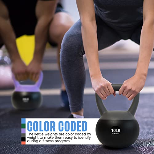 bintiva Soft Kettlebells - Sea and Iron Sand Filled Weights for Women and Men - Color Coded Kettle Bell Sets …