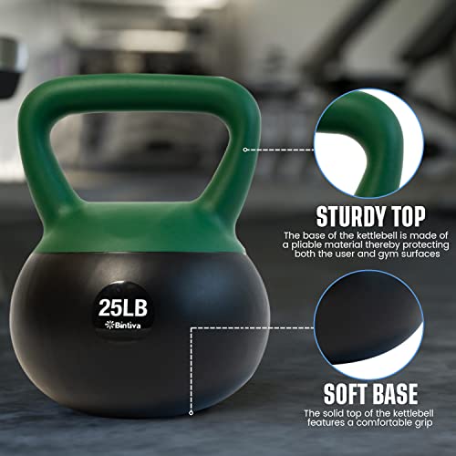 bintiva Soft Kettlebells - Sea and Iron Sand Filled Weights for Women and Men - Color Coded Kettle Bell Sets …