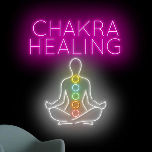 Chakra Healing Neon Sign, Chakra Balancing Led Sign, Chakra Neon Light, Chakra Healing Wall Art Light, Chakra Healing Home Wall Décor Size:20inches
