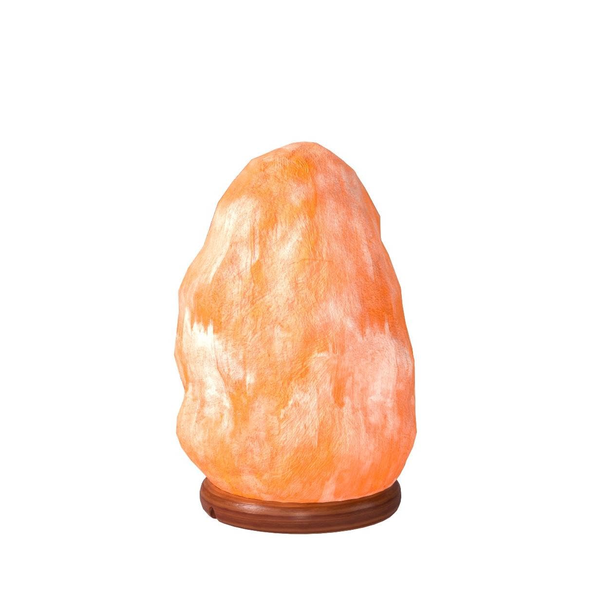 The Body Source Himalayan Salt Lamp 8-10 Inches (7-11lb) | Includes Dimmer Switch | Natural Salt Rock Lamp with Handcrafted Wooden Base & Night Light (Bulb Replacement)
