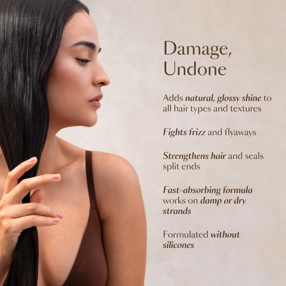 VEGAMOUR HYDR-8 Weightless Repair Oil | Strengthens, Smooths and Adds Shine with Marula Oil and Vitamin C | For All Hair Types | Formulated Without Silicones, Vegan and Cruelty-Free (1.7 Fl Oz)