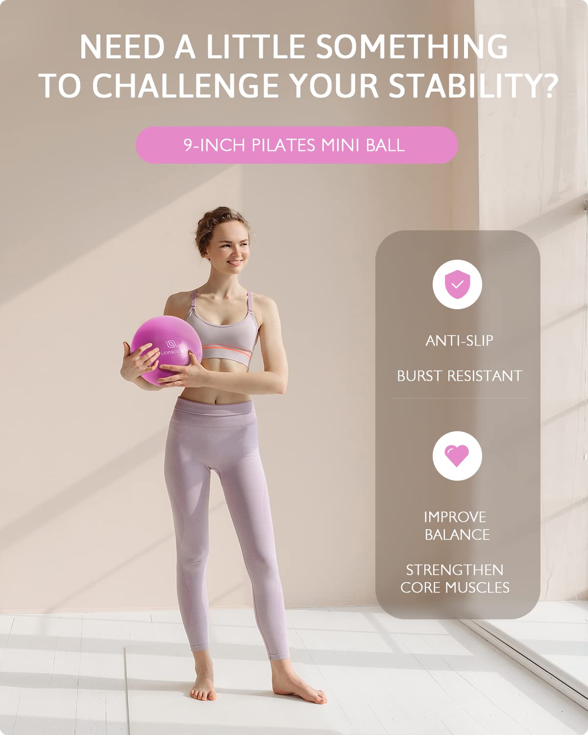 LIONSCOOL Pilates Ring Set (Purple)