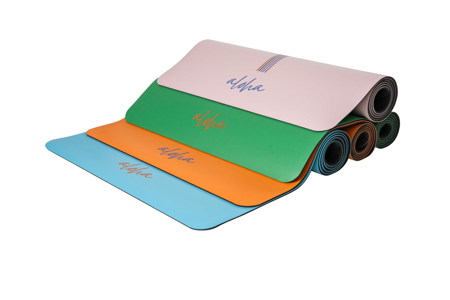 Aloha Bliss Yoga Mat - 72” x27” - Non-Slip Natural Rubber - Eco-Friendly & Sweat-Resistant - Thick - Perfect for Yoga, Pilates, Hot Yoga & Fitness (Lake Blue)