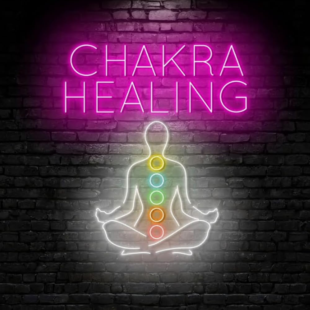 Chakra Healing Neon Sign, Chakra Balancing Led Sign, Chakra Neon Light, Chakra Healing Wall Art Light, Chakra Healing Home Wall Décor Size:20inches