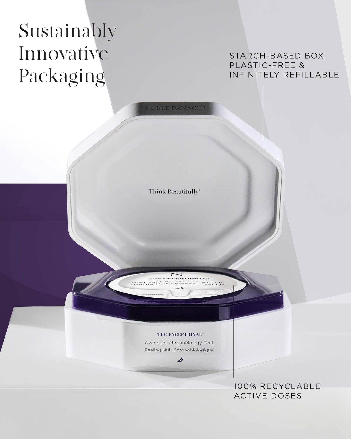 Noble Panacea, The Overnight Chronobiology Peel 8 Doses, Luxury Skincare Chemical Peel for Face, Anti Aging Hyperpigmentation Treatment with AHA, BHA, Centella Asiatica