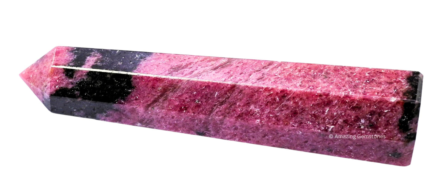 Amazing Gemstone Rhodonite Crystal Towers - Natural Healing Crystal Point Obelisk for Reiki Healing and Crystal Grid (2 Inch to 3 Inch)