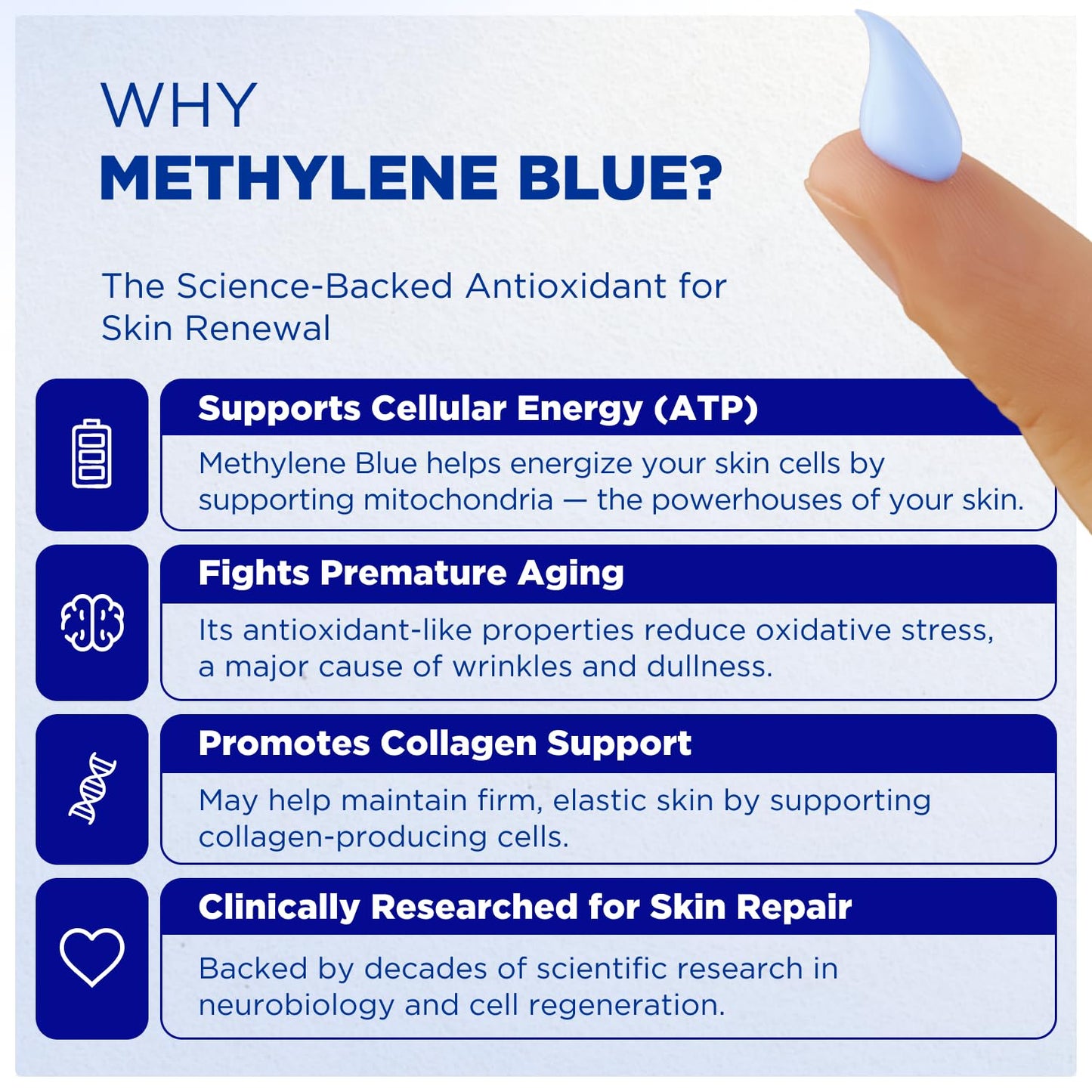 Meraki Medicinal Methylene Blue Tallow Balm for Face – Beef Tallow Moisturizer with Coconut Oil and Honey – Methylene Blue Face Cream for All Skin Types – 3 oz