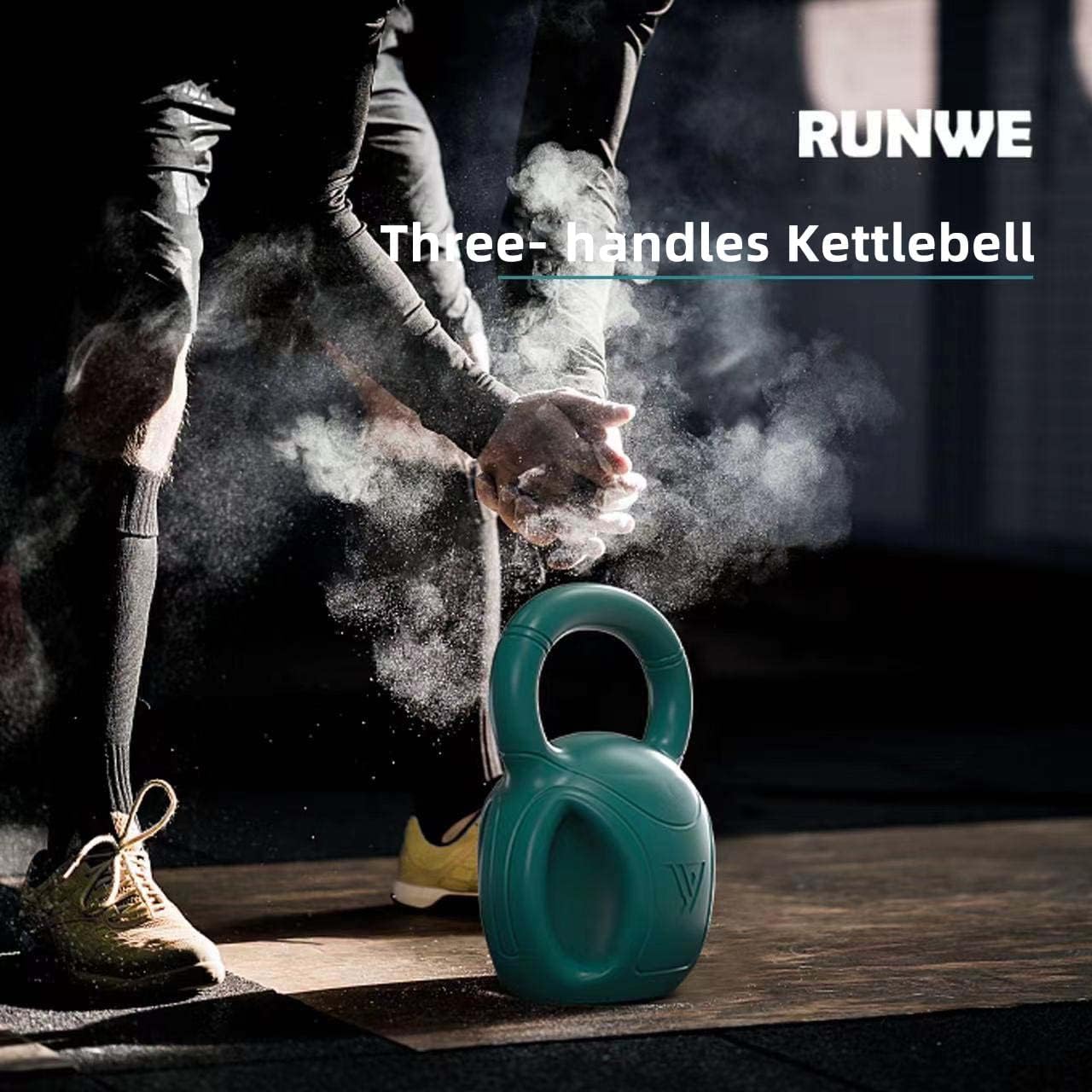 5 lb Kettlebell Weight with Three-handles for Weightlifting, Conditioning and Core Training for Women Men Home Gym [Purple]