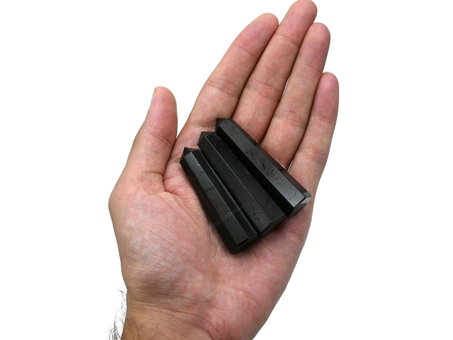 Amazing Gemstone Black Tourmaline Crystal Towers ~ Natural Healing Crystal Point Obelisk for Reiki Healing and Crystal Grid (2" to 3" Inch)