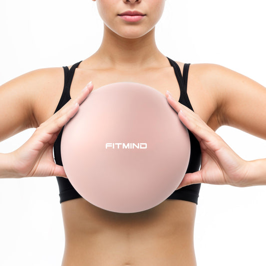 FITMIND Pilates Ball - 10 Inch Core Ball for Yoga, Stability, Fitness, Ab & Core Workouts - Pink
