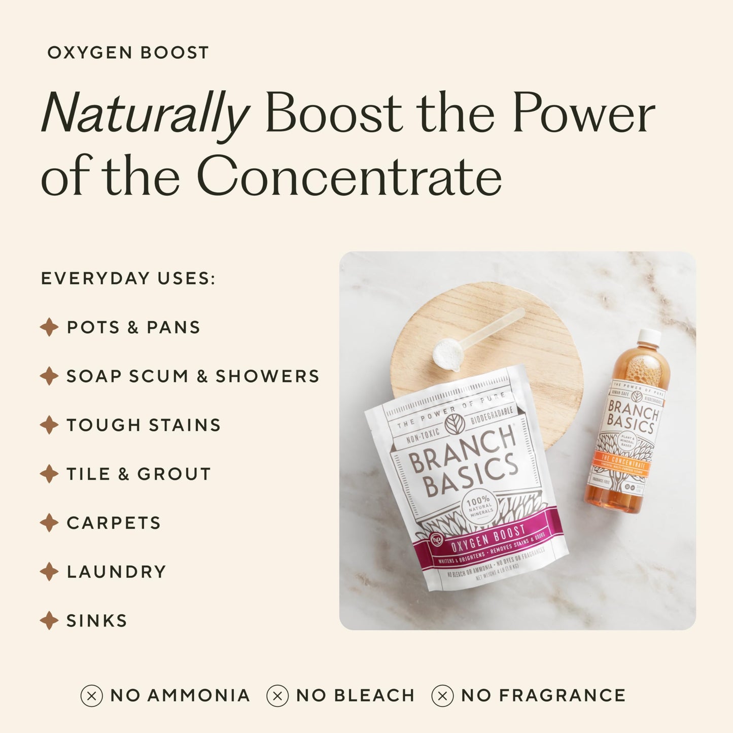 Branch Basics Premium Starter Kit: All Purpose, Glass, and Bathroom Cleaner plus our Foaming Wash, and Laundry Bottle (3 Plastic Spray Bottles + Concentrate) Fragrance-Free