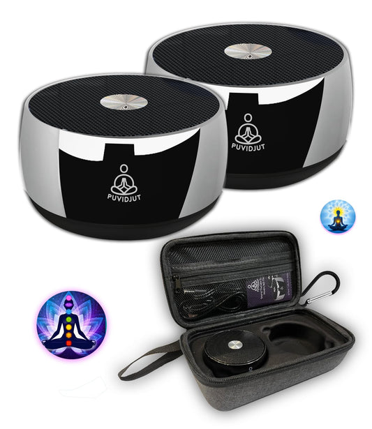 PUVIDJUT Sound Frequency Instruments, Meditation Tone TWS Machine- Solfeggio Bath Device for Yoga, Mindfulness, Singing Therapy System of Chakra Relaxation and Stress 5 Tones, 3 Timer Modes
