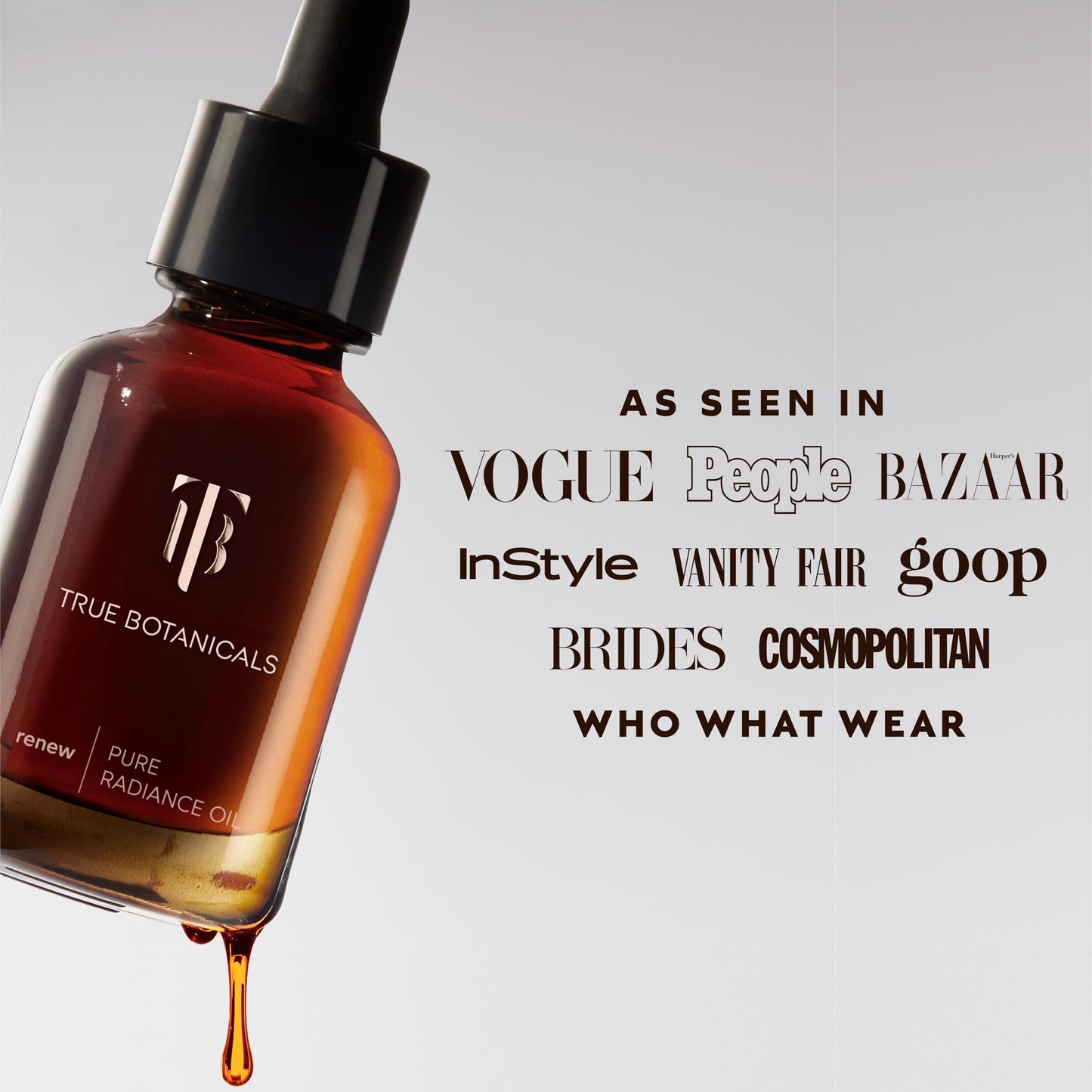 True Botanicals Renew Pure Radiance Oil | All Skin Types | Anti-Aging Face Oil w/Algae Extract | Treats Fine Lines & Wrinkles | Dermatologist Tested, All Natural, Vegan | 1 fl oz | 30 ml
