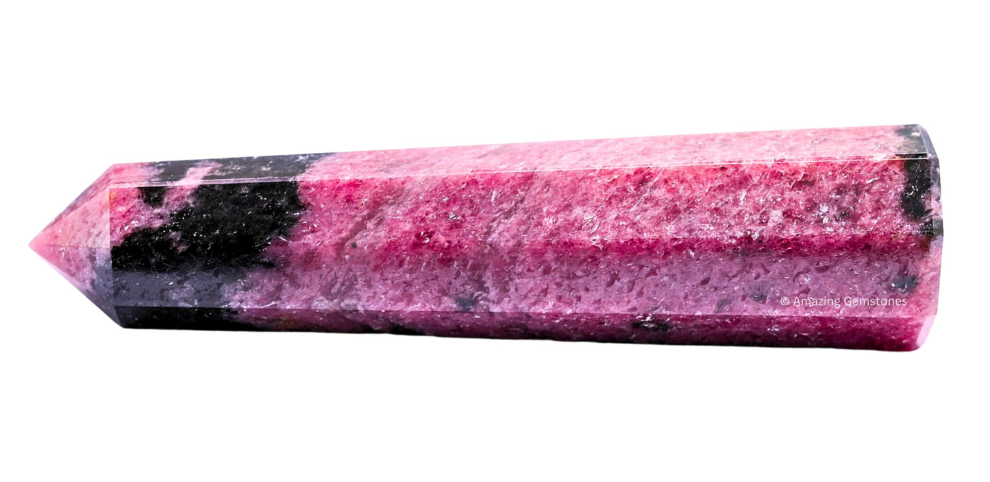 Amazing Gemstone Rhodonite Crystal Towers - Natural Healing Crystal Point Obelisk for Reiki Healing and Crystal Grid (2 Inch to 3 Inch)