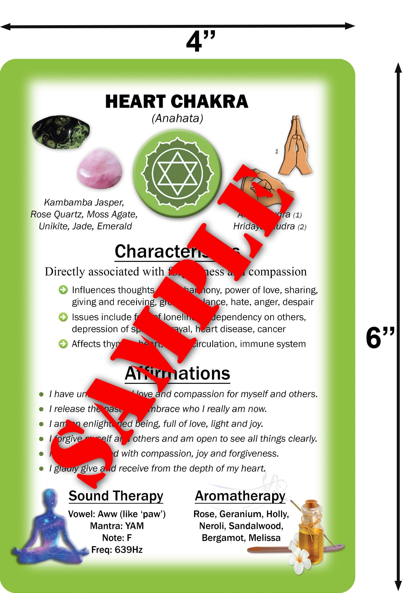 Deck of Chakra Healing Cards Helps Restore and Balance Your Energy with Meditations, Affirmations, Chakras Chart, Aromatherapy, Essential Oils, Reiki Symbols, Hand Mudras - (18) 4"x6" 2-Sided Cards