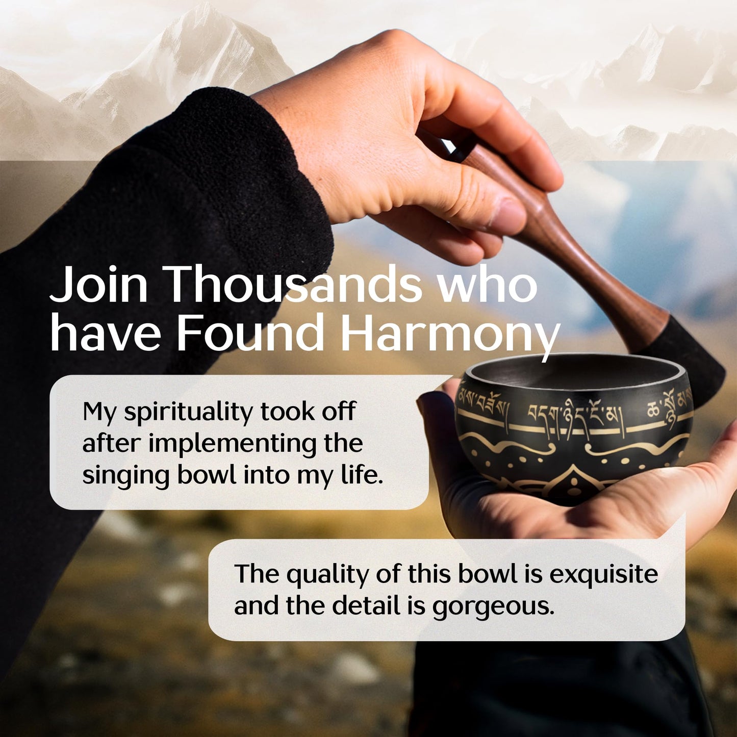 Handmade Tibetan Etched Singing Bowl Set – Sound Bowl & Meditation Bowl with Cushion, Mallet & Guide – Vibrational Healing Instruments – Chakra Healing Tools – Mindfulness Gift Set