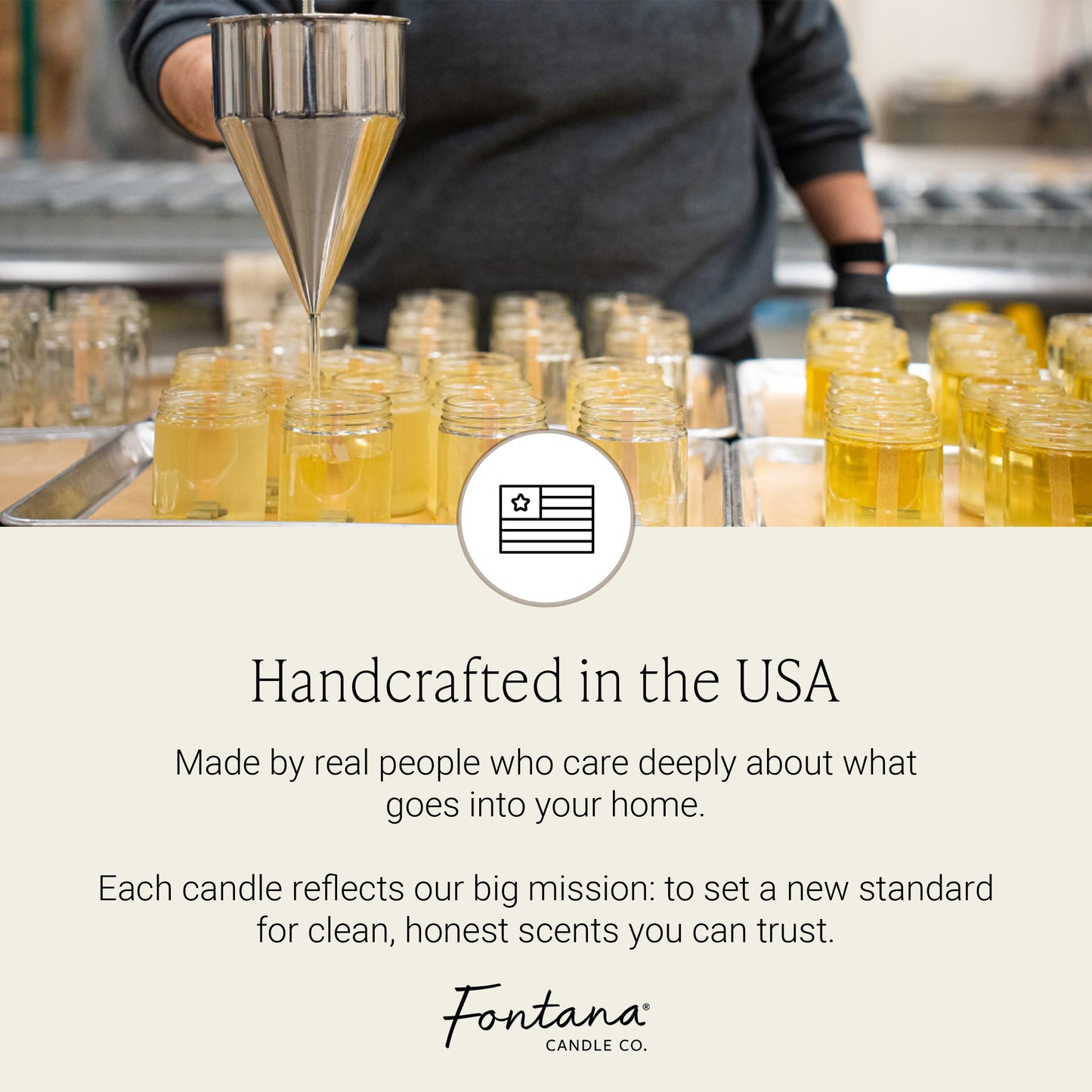 Fontana Candle Co Wood Wick Beeswax Jar Candle, Cinnamon Orange Clove - Made with Coconut Oil & Pure Essential Oils – Clean Burn, Long Lasting and Non-Toxic Candles for Home & Room Decor