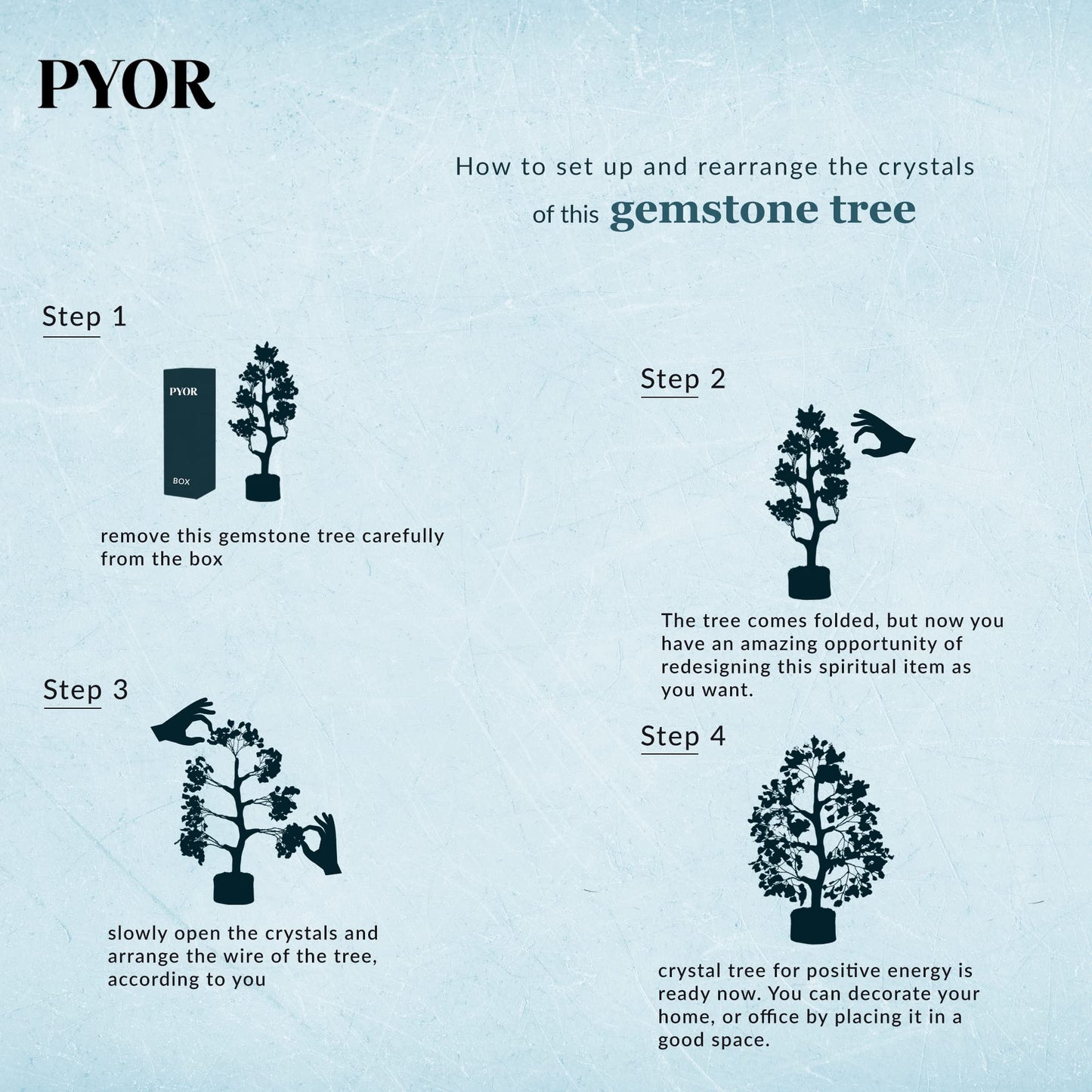 PYOR 7 Chakra Tree of Life, House Warming Gifts New Home, Birthday Gifts for Women, Money Tree, Home Office Decor, Office Desk Accessories, Crystals and Healing Stones, Healing Crystals Angel