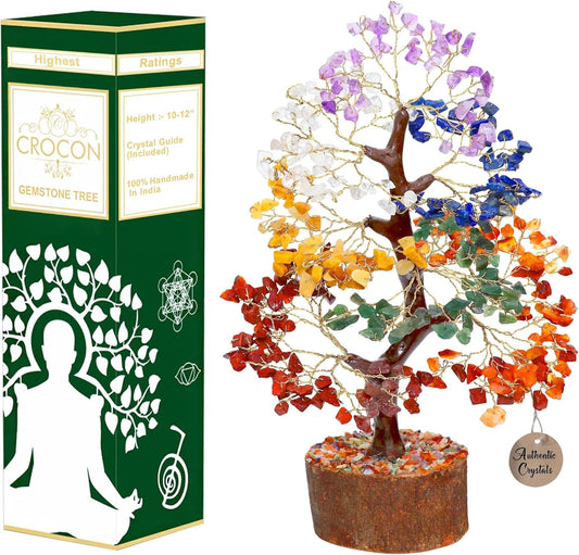 Seven Chakra Crystal Tree Birthday Gifts for Women, Healing Crystal Tree of Life Sister Birthday Gifts Room & Home Decor Gift for Mom Her Positive Energy New Home House Warming Gift Women Unique